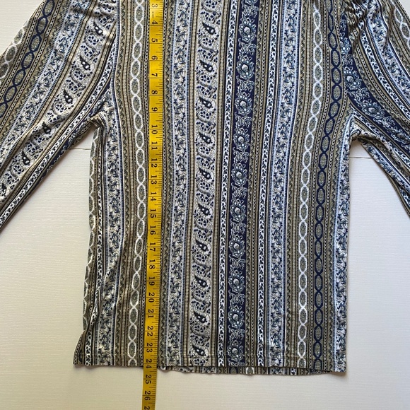 FREE PEOPLE Donatella Mock Neck Puff Shoulder Sleeve Size Large - Picture 10 of 13